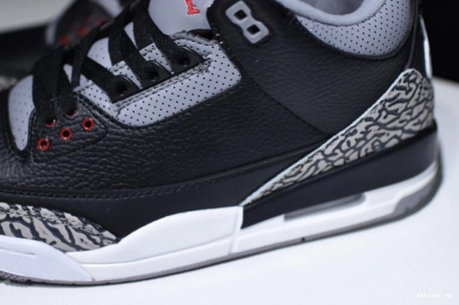 Reps TB Jordan 3 854262-001 Air Cement Black 0813